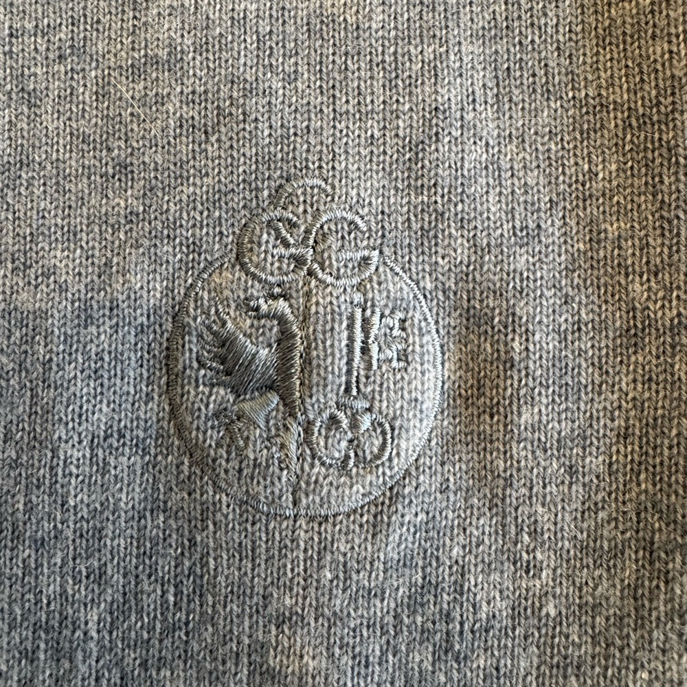 Rolex V-Neck Cashmere Sweater in Classic Blue - Picture 6 of 8